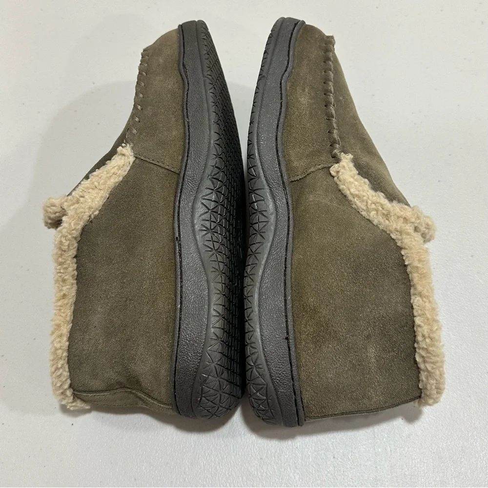 Clarks Mens Suede Leather Sherpa Lined‎ Ankle Bootie Slipper JMH1952 size 10 M